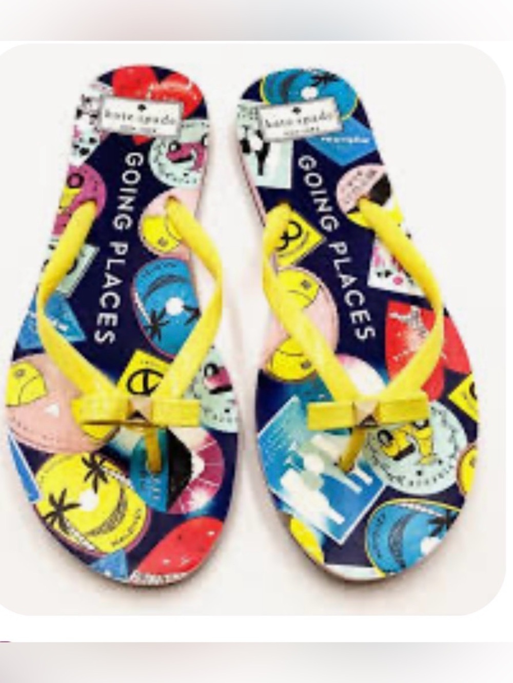 Kate Spade New York Going Places flip-flop sandals  summer vacation Sz 8